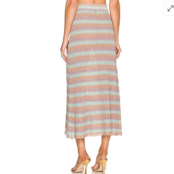 MISA Luca skirt in lavender - size XS - shimmer knit skirt - Picture 4 of 17